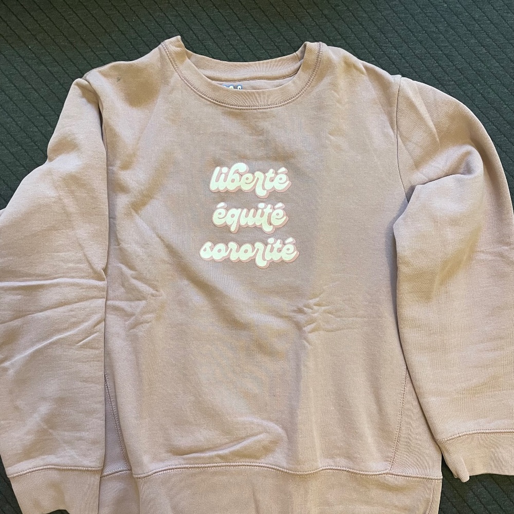 French Slogan Sweater